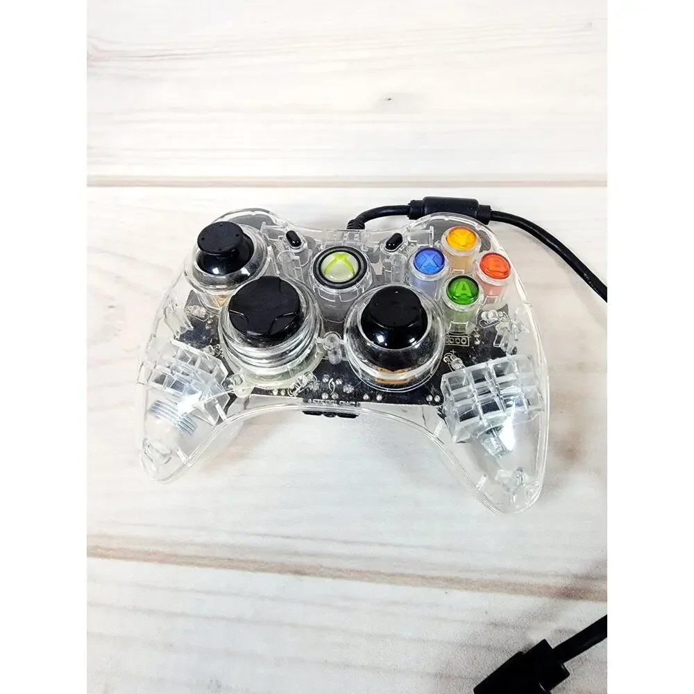 Xbox 360 Clear PDP Afterglow Wired Controller Model PL-3702 Breakaway